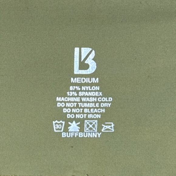 BuffBunny Luna Leggings High Waist Olive Green SZ Medium - Picture 5 of 9